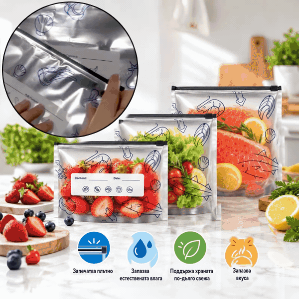 Пликове за съхранение на храна (15+15 БЕЗПЛАТНИ), FreshBags - Image 1