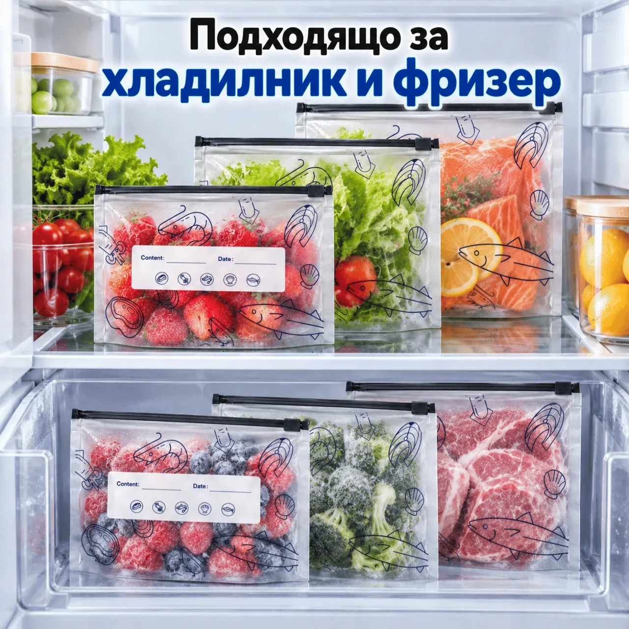 Пликове за съхранение на храна (15+15 БЕЗПЛАТНИ), FreshBags - Image 6
