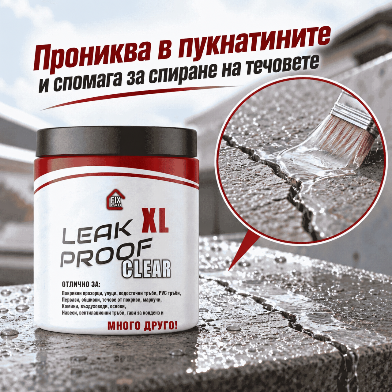 Прозрачно покритие за уплътняване на пукнатини, LeakProof - Image 7