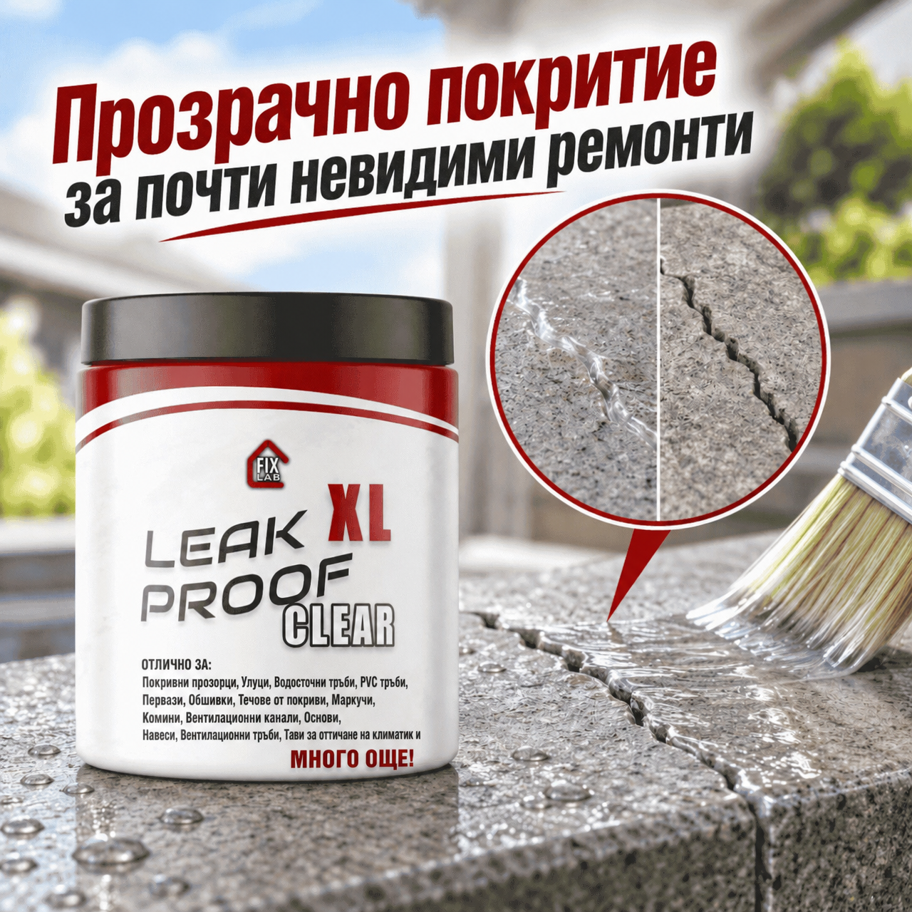 Прозрачно покритие за уплътняване на пукнатини, LeakProof - Image 8