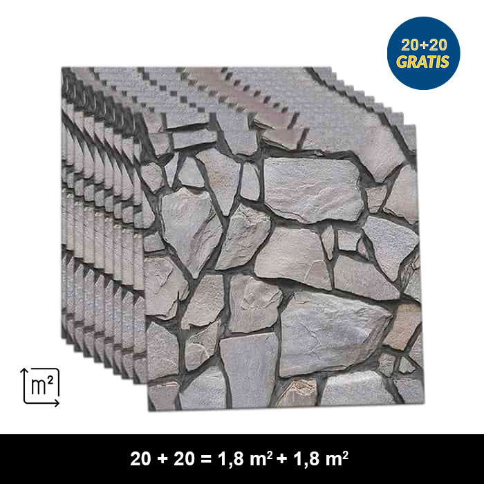 RocksWall, тримерни стикери за стена с рок ефект (10 бр.) (1+1 БЕЗПЛАТНО ) - Image 2