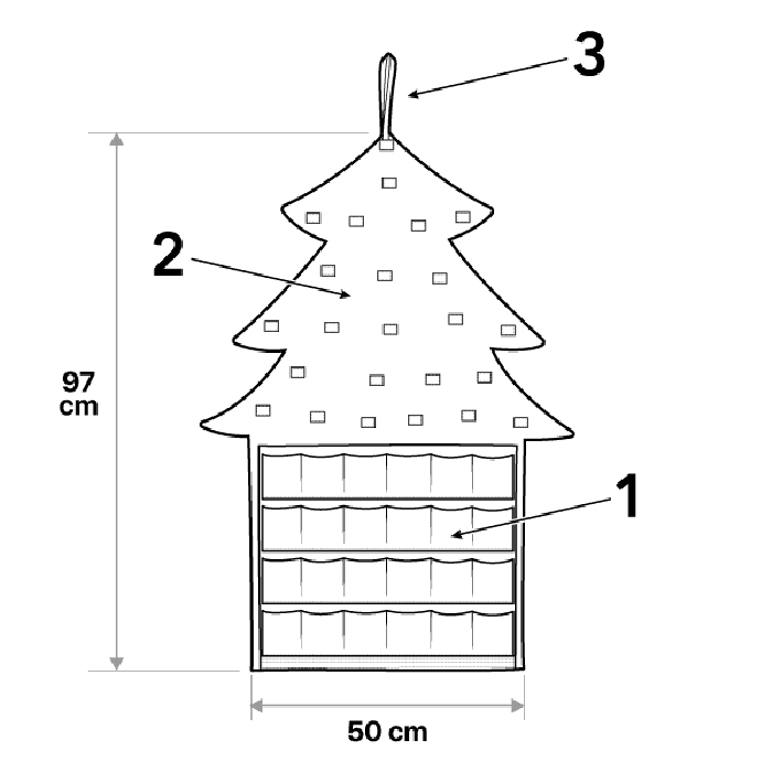 AdventTree, усещана Коледна елха с календар - Image 2