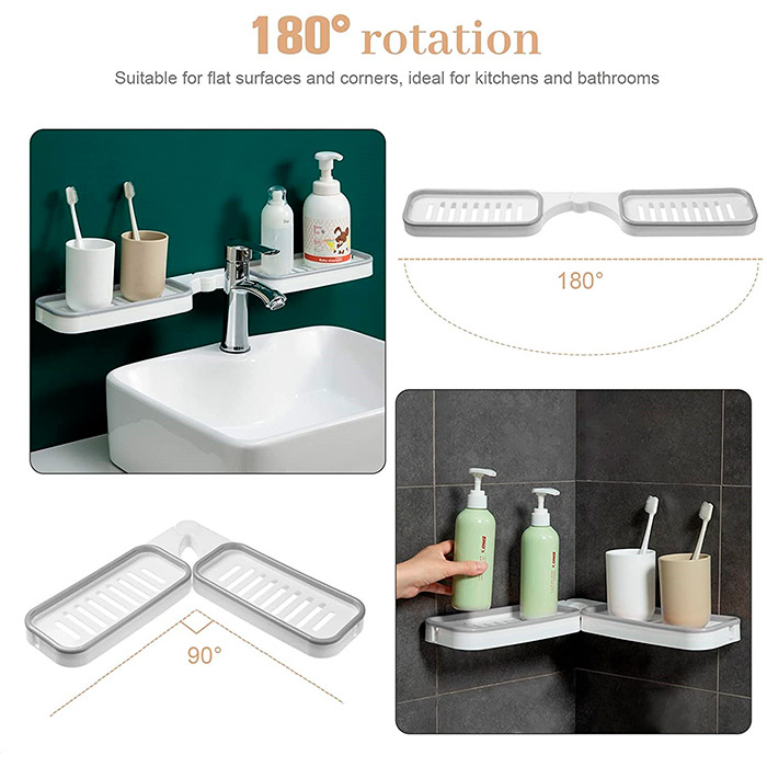 BathroomShelf, рафт за баня, който може да се монтира на 90° или 180° - Image 4