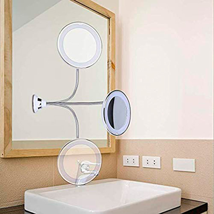 BeautyMirror, огледало с увеличение, мощна LED светлина и гъвкава дръжка - Image 5