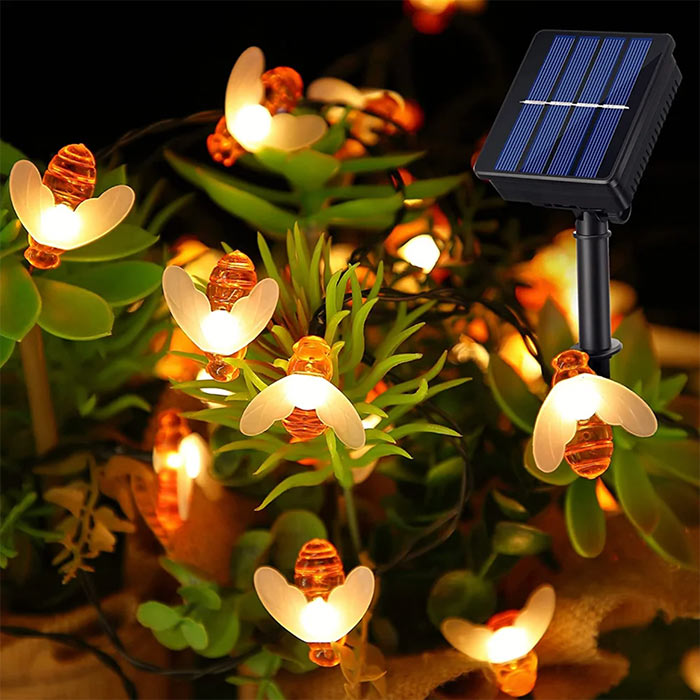 BeeLights, слънчева лампа с 30 светодиодни лампички във формата на пчели - Image 7