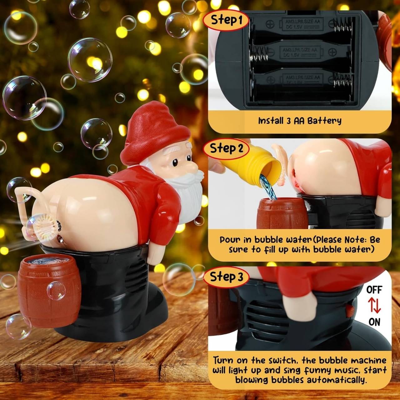 BlowSanta, играчка за сапунени мехури Дядо Коледа - Image 2