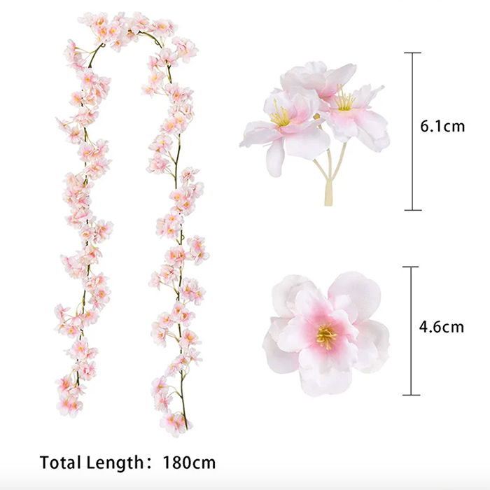 Cherry, изкуствени цветя с вид на естествени цветове от череша (1.8 м) - Image 2