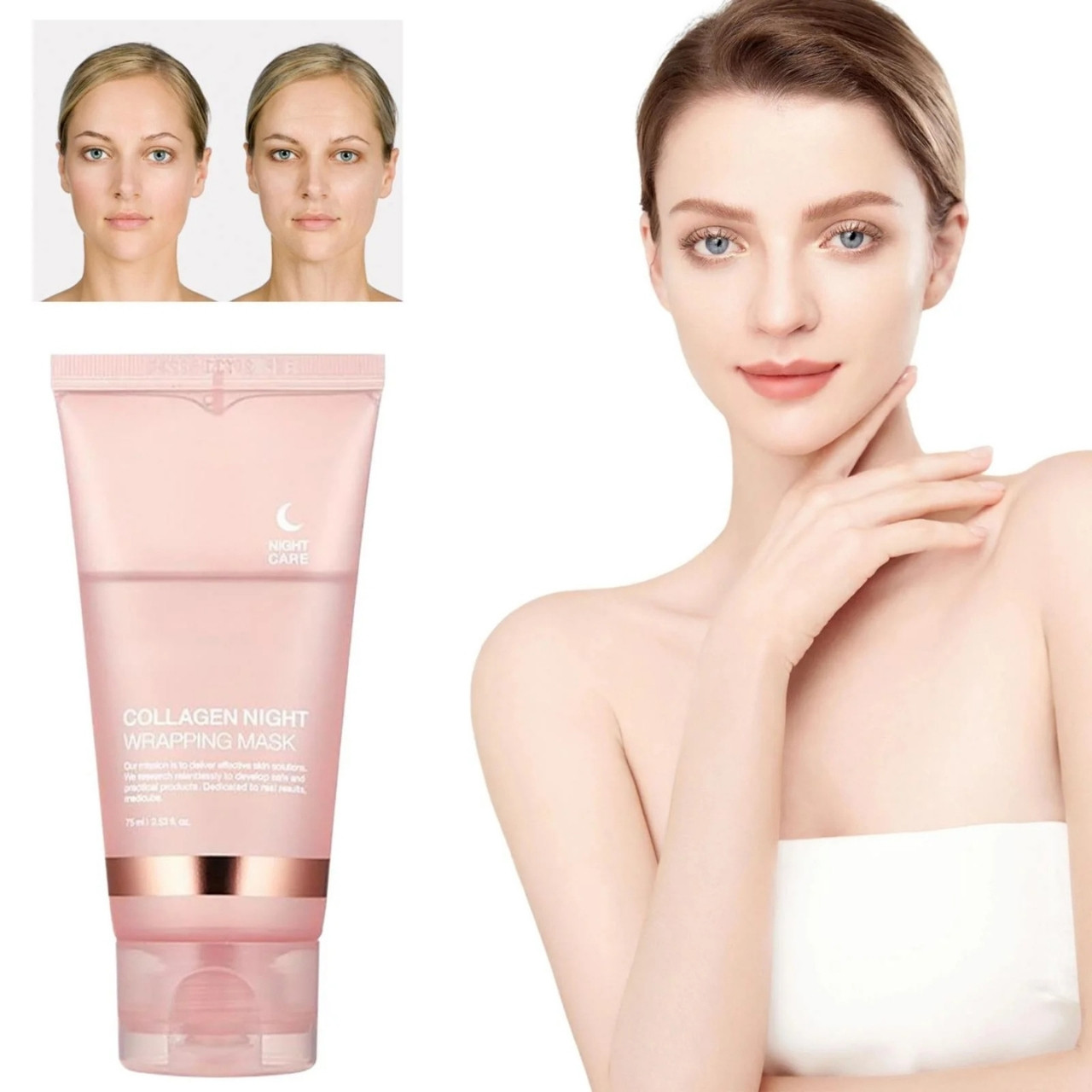 CollagenMask, колагенова нощна маска за лице с ефект на отлепяне - Image 10