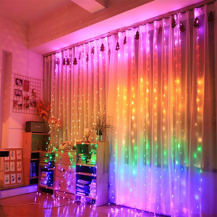 ColorfulCurtain, светлинна завеса с 300 цветни LED светлини - Image 2