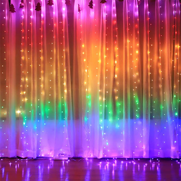 ColorfulCurtain, светлинна завеса с 300 цветни LED светлини - Image 3
