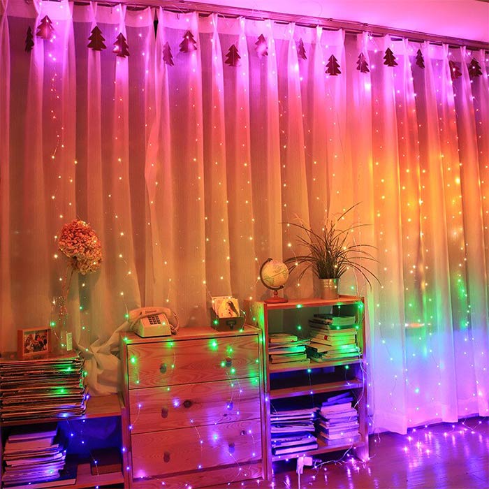 ColorfulCurtain, светлинна завеса с 300 цветни LED светлини - Image 4