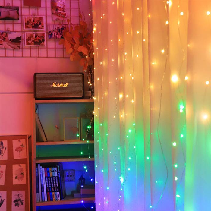 ColorfulCurtain, светлинна завеса с 300 цветни LED светлини - Image 5