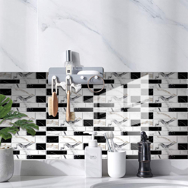 DecorWallpaper, тримерни стикери за стена в имитация на плочки (12 бр.) - Image 2
