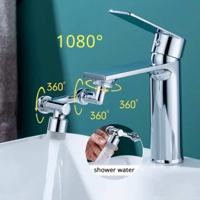 DualFaucet, прикачване за чешма, което може да се завърта на 1080° и има 2 режима за оттичане - Image 8