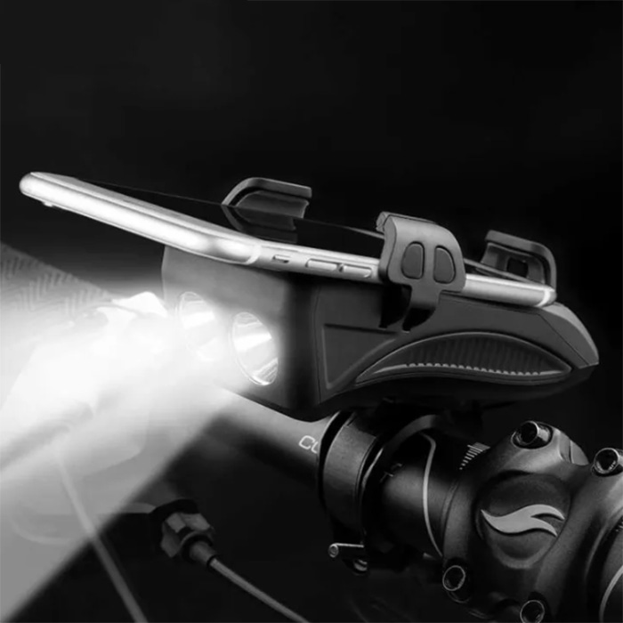 FastBike, велосипедна светлина, зарядна станция, държач за телефон и звънец всичко в едно - Image 3