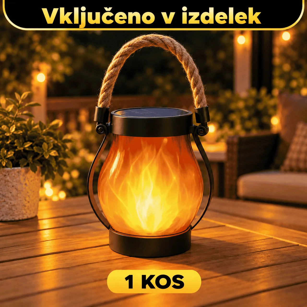 Соларен фенер с ефект на пламък, Flamy - Image 2
