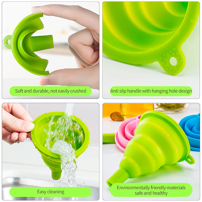Funnel, сгъваем силиконов фуния за разливане на течности и други храни - Image 6
