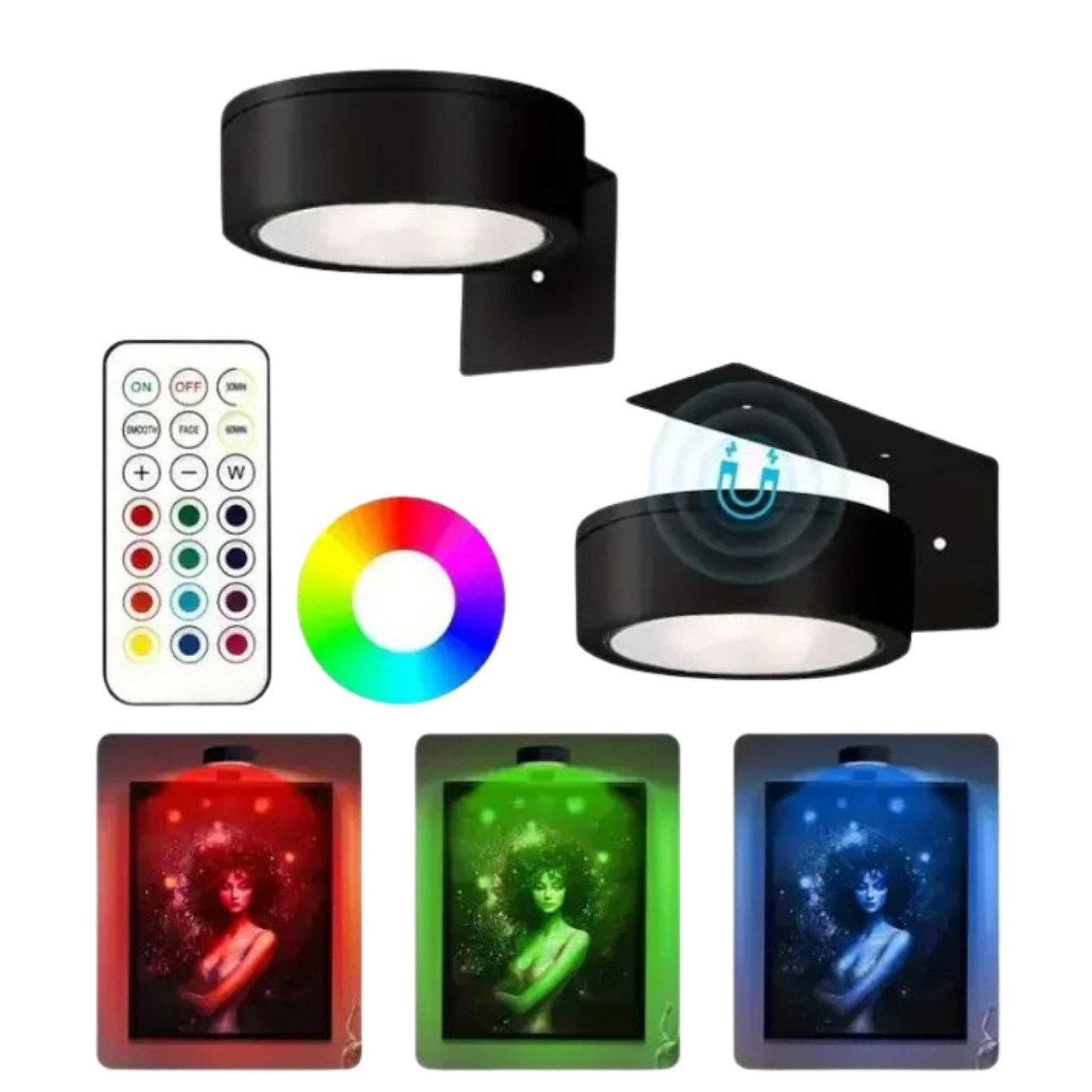 GalleryGlow, Магнитна LED лампа за осветяване на картини (2 бр.) - Image 2