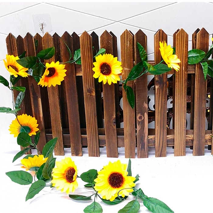 GarlandSunflower, изкуствен гирлянд със слънчогледи с естествен вид (2 броя) - Image 7