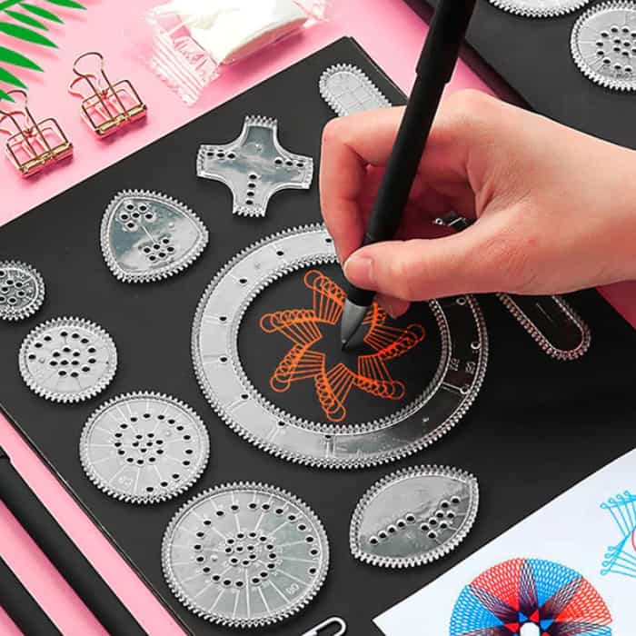 GeoArtKit, 27-частен геометричен спирографски комплект за рисуване - Image 3