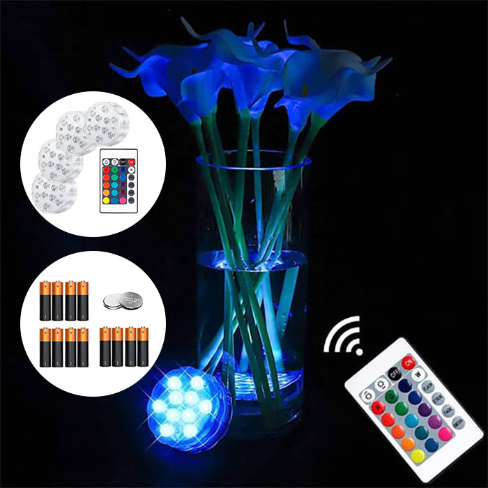 GlowBundle, 4 водоустойчиви LED светлини + комплект батерии - Image 4