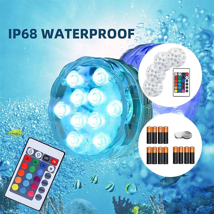 GlowBundle, 4 водоустойчиви LED светлини + комплект батерии - Image 6