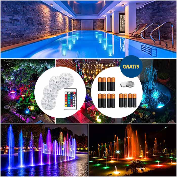 GlowBundle, 4 водоустойчиви LED светлини + комплект батерии - Image 7
