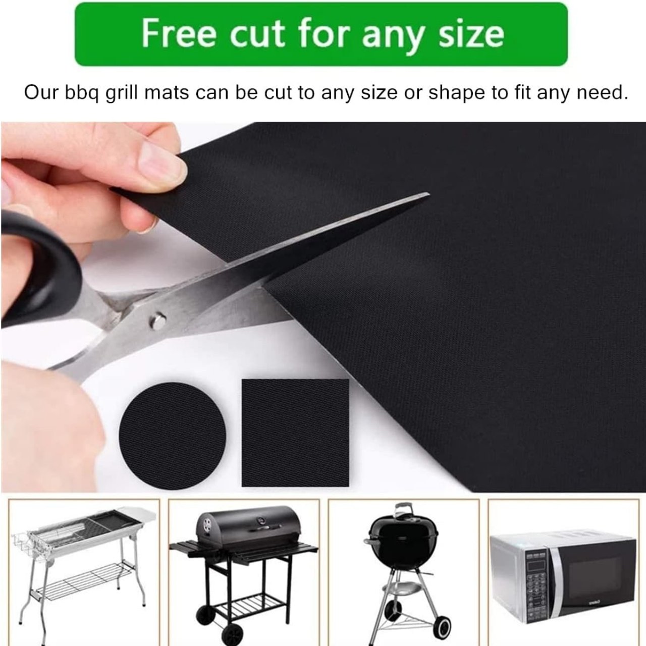 GrillBundle, комплект подложки за грил (5 броя) и четка за почистване на грил - Image 6