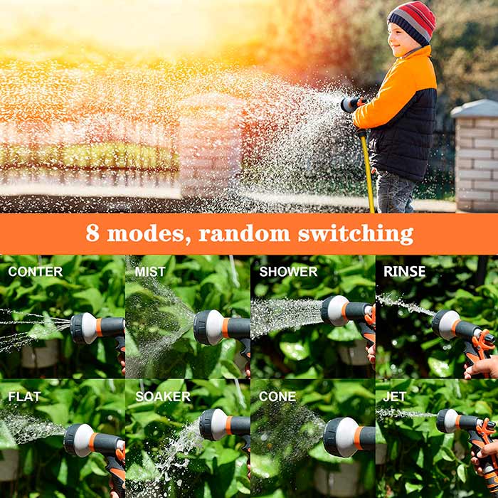 HoseSpray, комплект с накрайник за градински маркуч, конектор за маркуч и поливен пистолет - Image 3