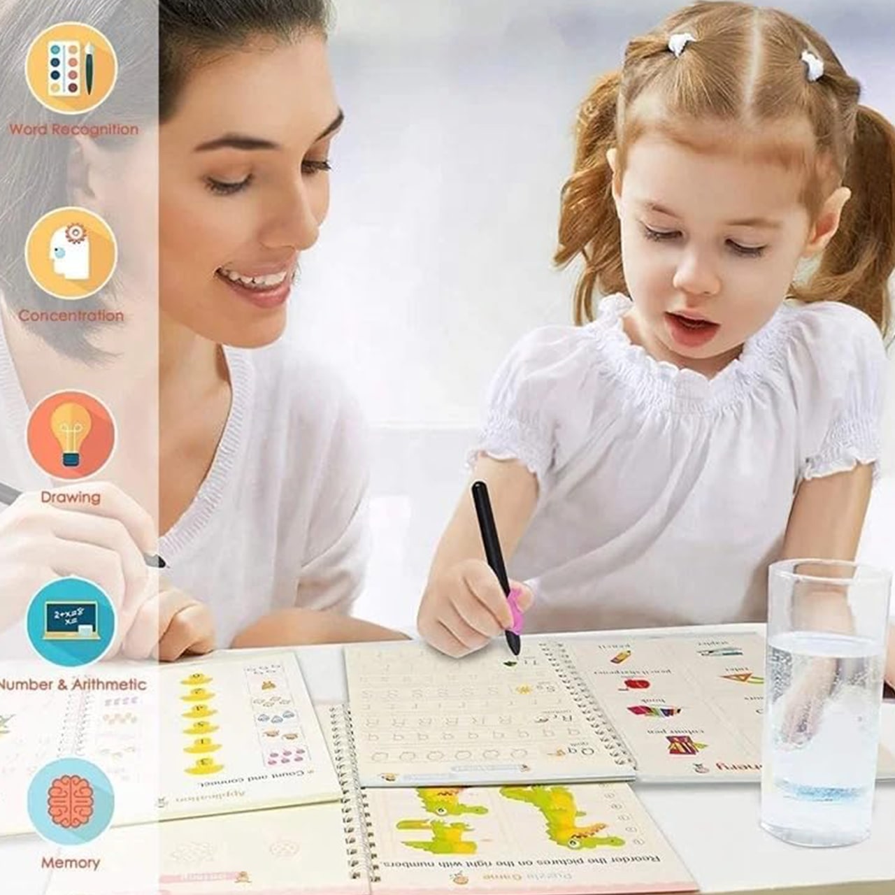 KidsBundle, LED таблет за писане и 4 магически тетрадки за учене на писане и рисуване - Image 9
