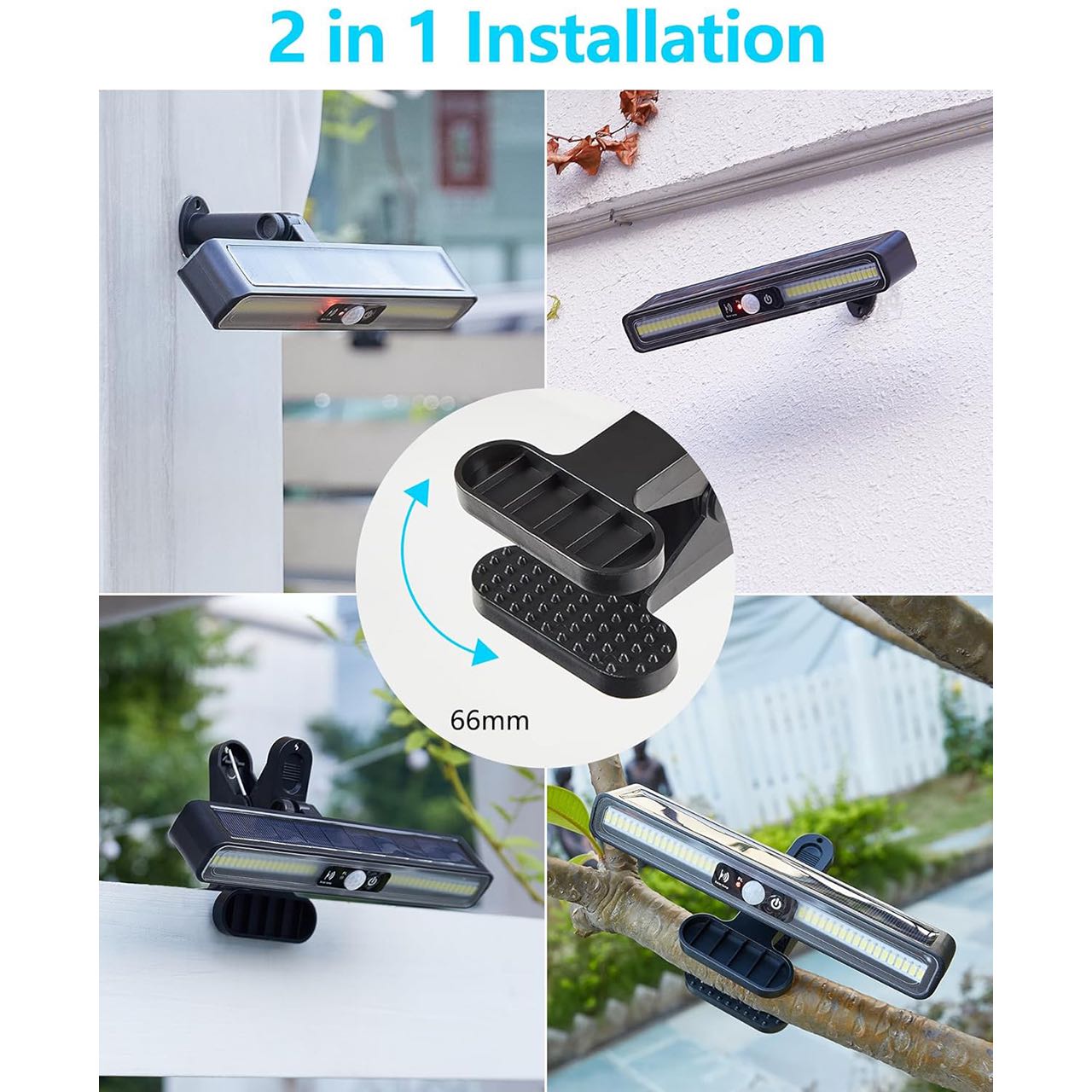 LampClip, външна соларна лампа с датчик за движение - Image 3