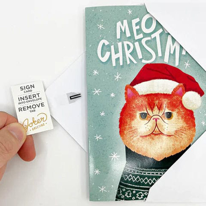 MeowCard, забавна звукова Коледна картичка с котка - Image 3