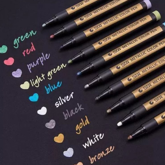 MetallicColorPen, 10-брой творчески комплект маркери - Image 4