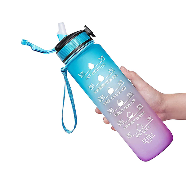 MotivationalBottle, бутилка за вода с мотивационни стихове и времеви маркери (1000 мл) - Image 2