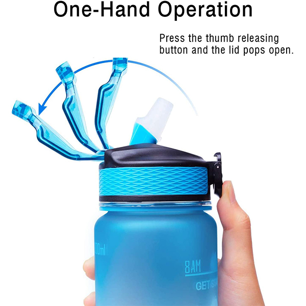 MotivationalBottle, бутилка за вода с мотивационни стихове и времеви маркери (1000 мл) - Image 3