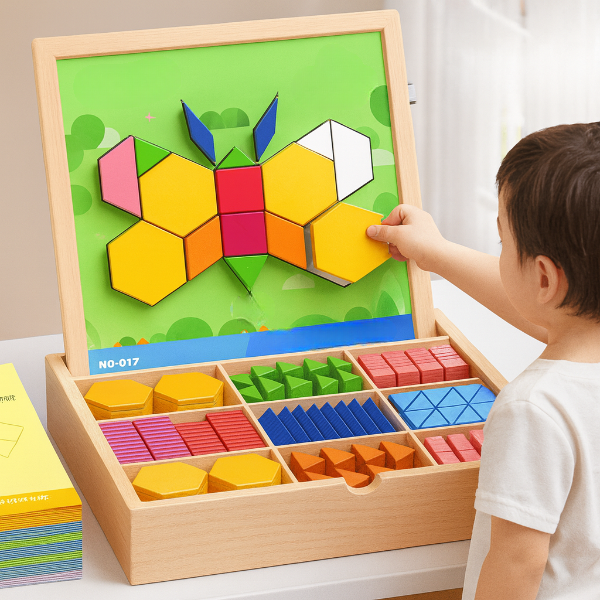 PUZZGEO, Магнитен дървен пъзел комплект (225 части) - Image 9