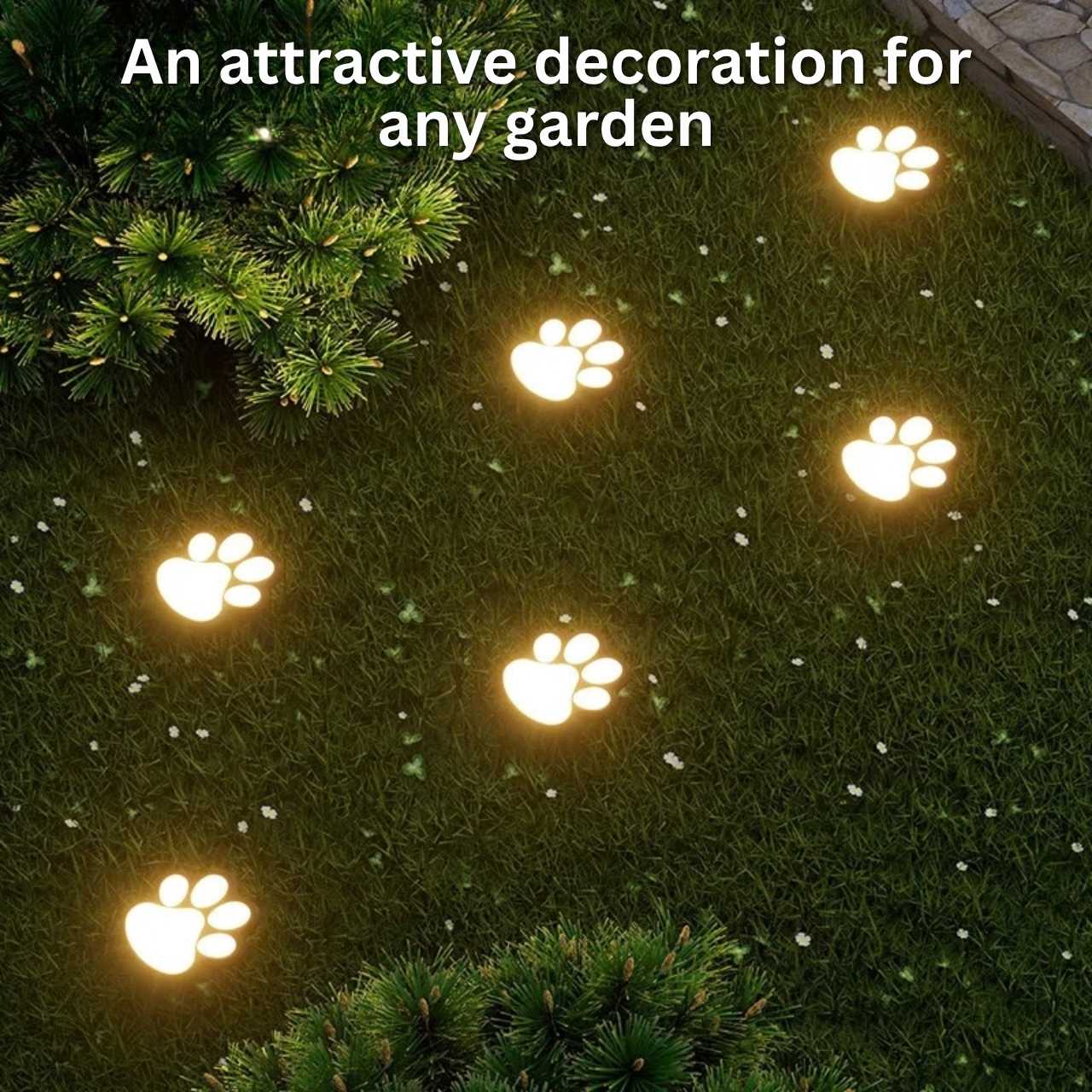 Соларни LED лампи с форма на лапички, Paws - Image 6