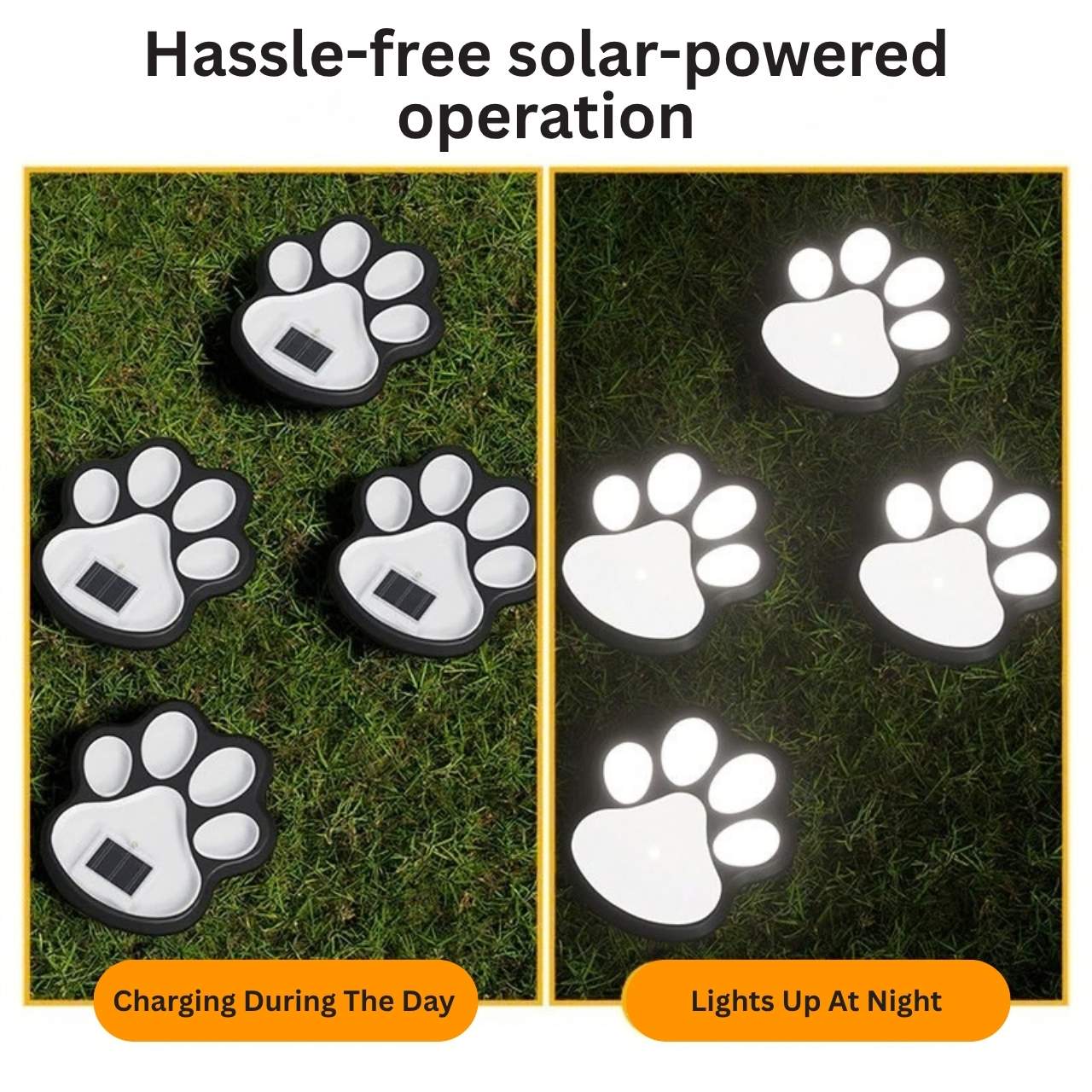 Соларни LED лампи с форма на лапички, Paws - Image 7
