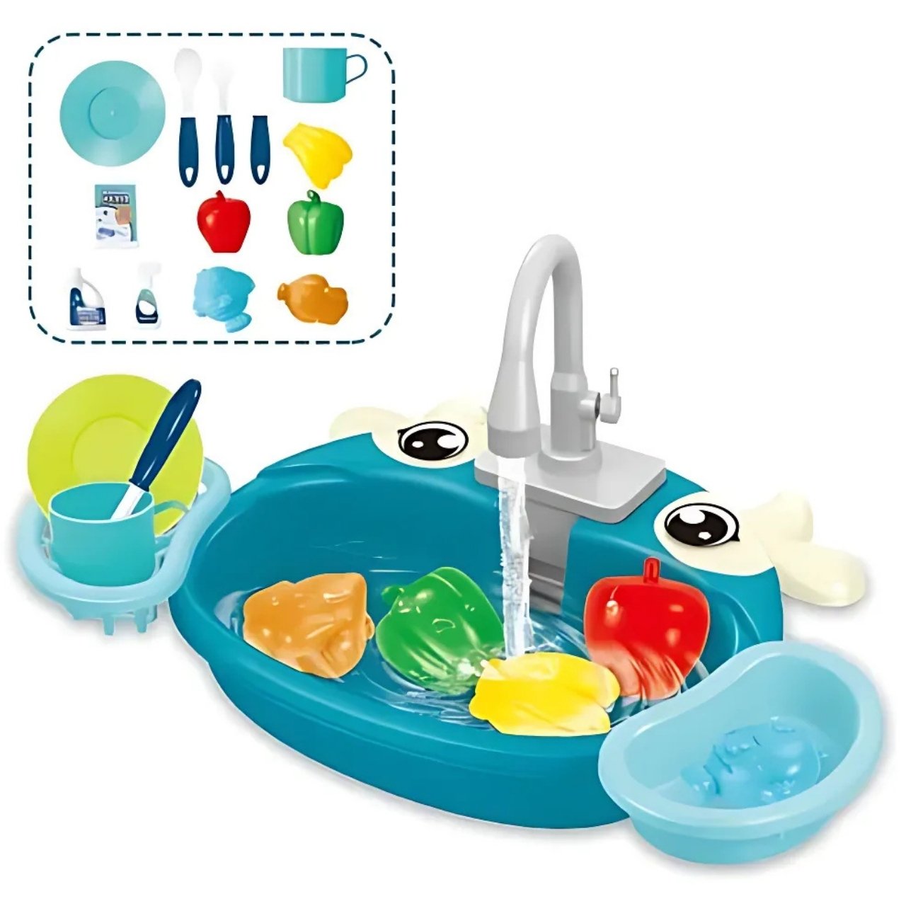 PlaySink, детски кухненски комплект с мивка - Image 3
