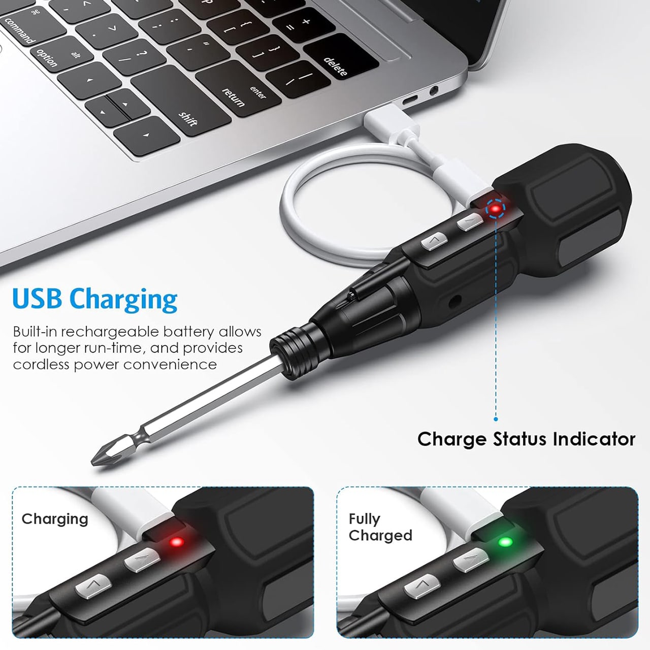 Зареждане чрез USB кабел.