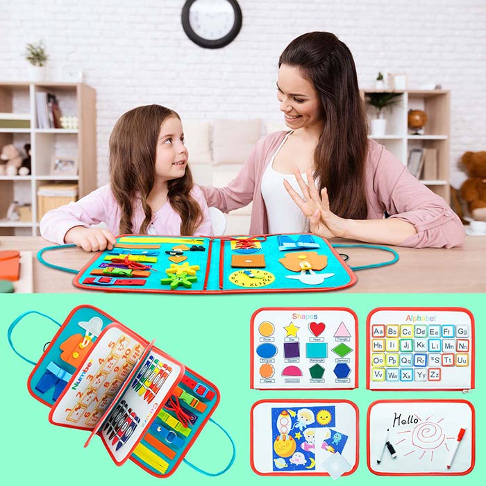 SensoryBook, дидактическа играчка с 7 различни дейности - Image 3