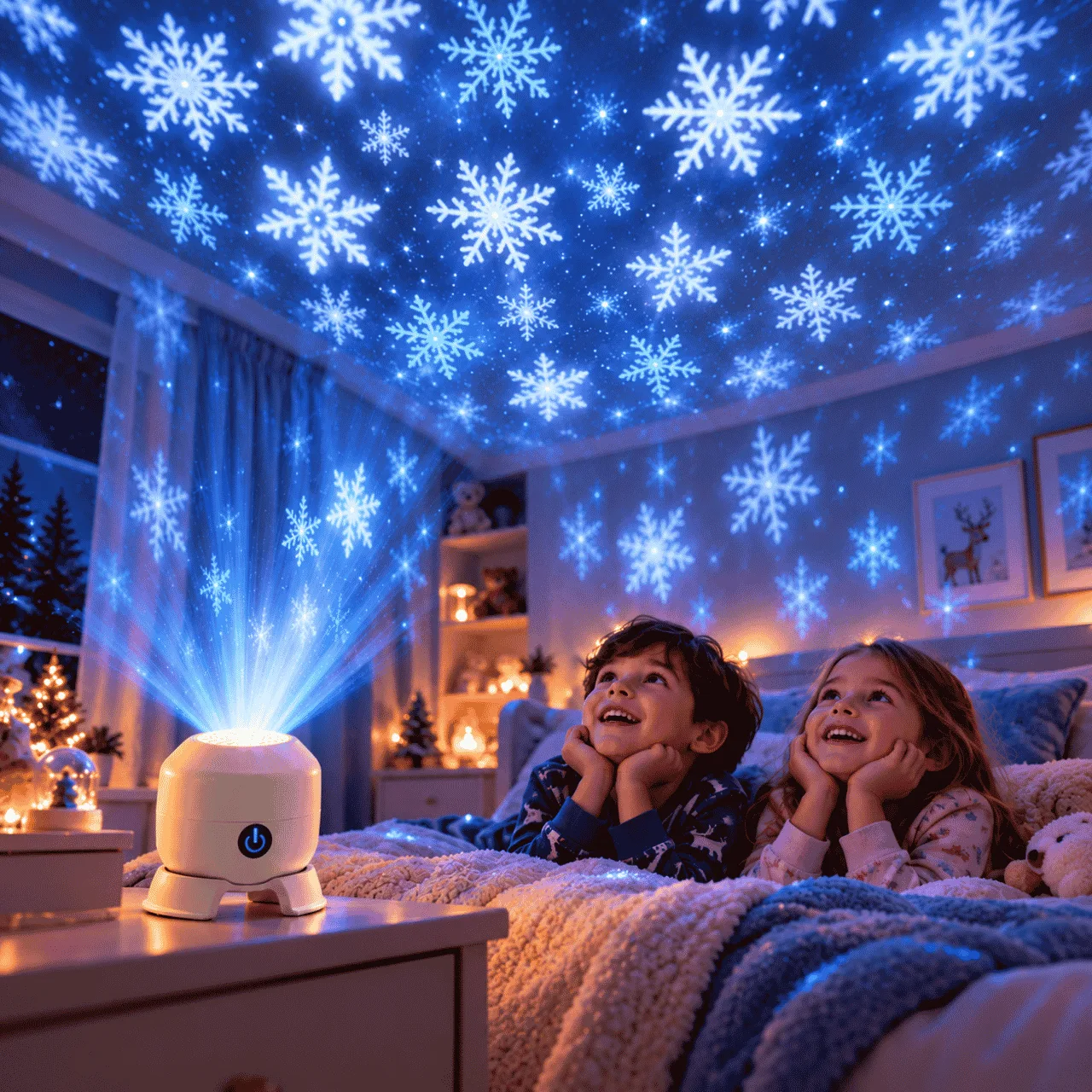 LED проектор за снежинки, SnowLamp - Image 5