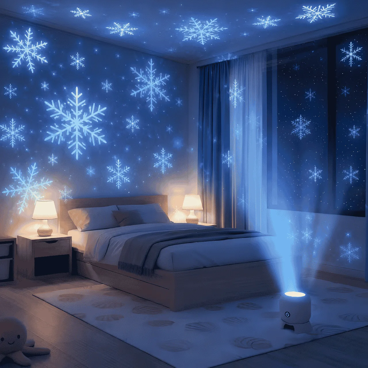 LED проектор за снежинки, SnowLamp - Image 6