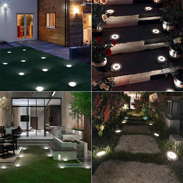 SolarGardenLights, 4 соларни LED градински или пътекови лампи - Image 8
