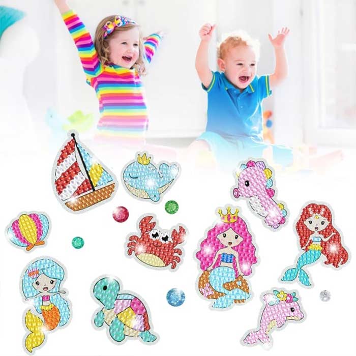 SparkleStickers, творчески комплект за поставяне на цветни диаманти върху стикери - Image 3