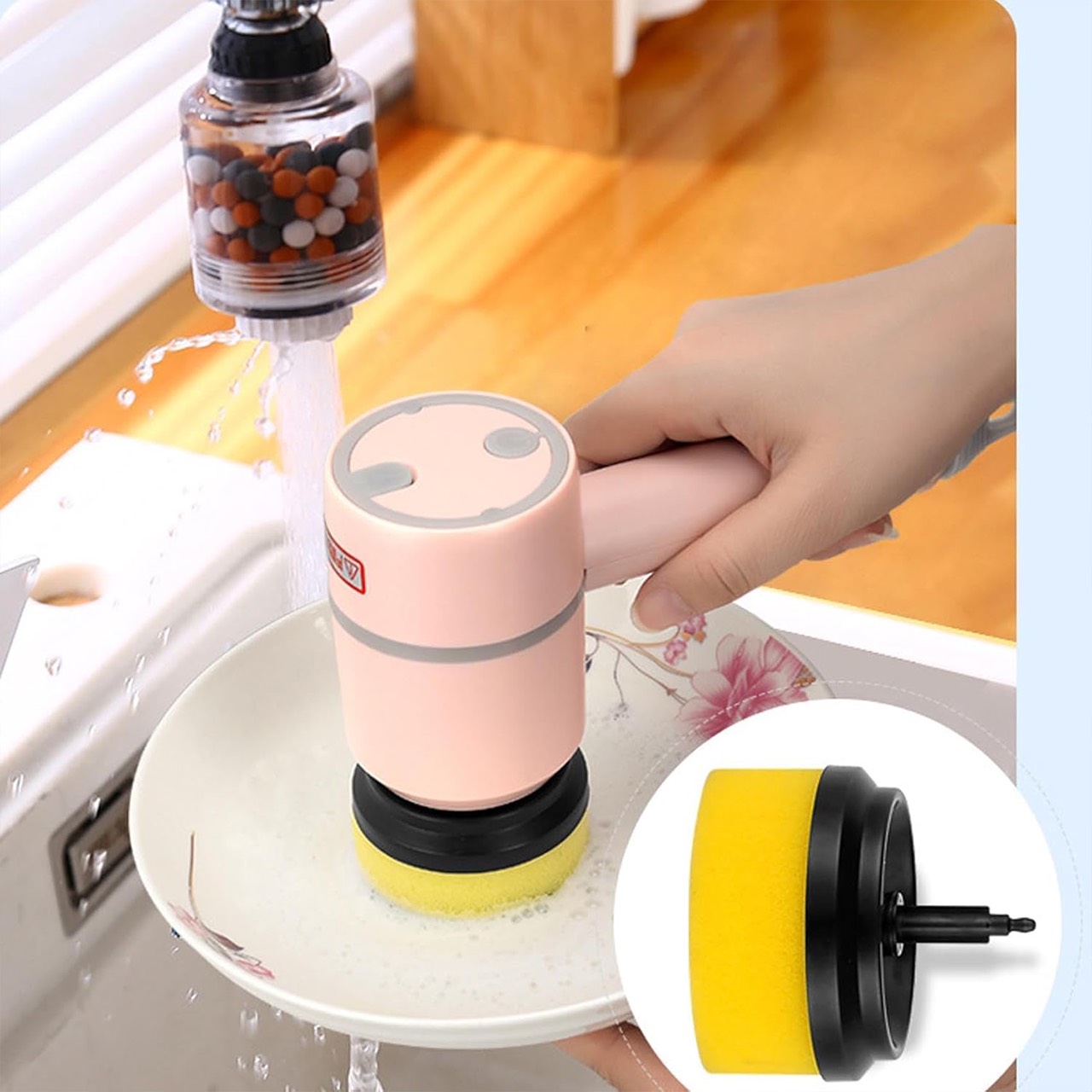 Spinny, многофункционална електрическа почистваща гъба с 360° въртяща се глава - Image 4