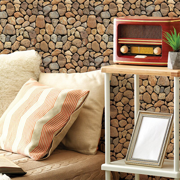Stones3DWallpaper, триизмерни стикери за стена с имитация на камък (10 бр.) - Image 4