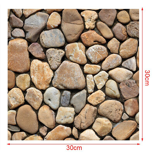 Stones3DWallpaper, триизмерни стикери за стена с имитация на камък (10 бр.) - Image 6
