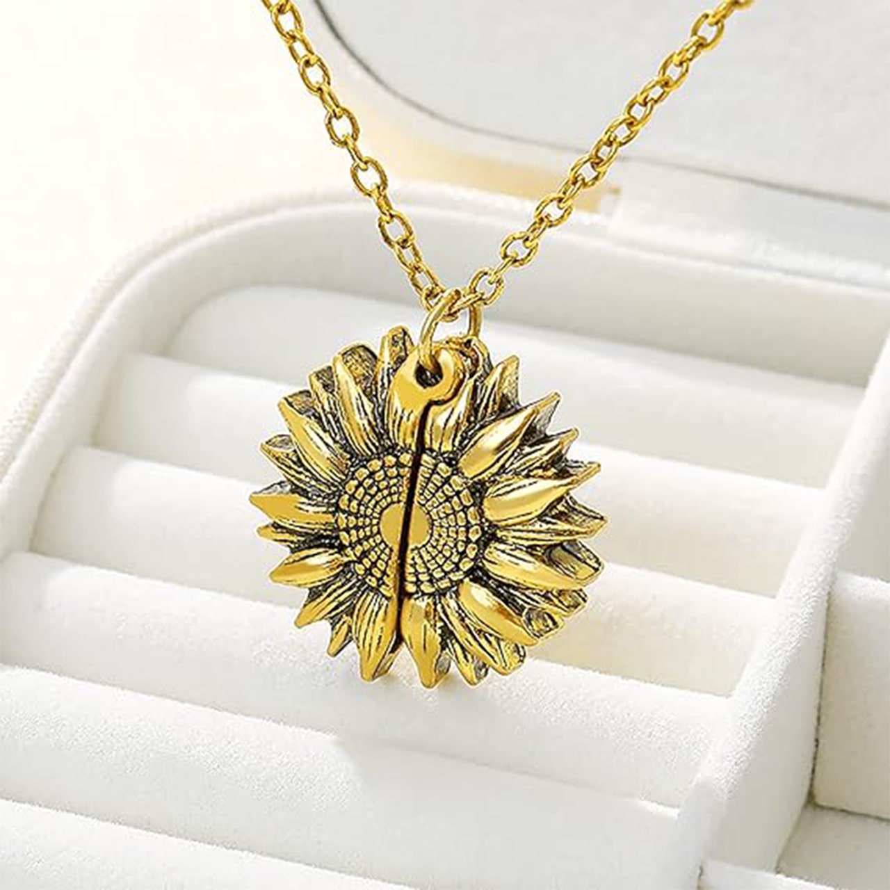 SunNecklace, огърлица с мотив на слънчоглед и сладък надпис - Image 7
