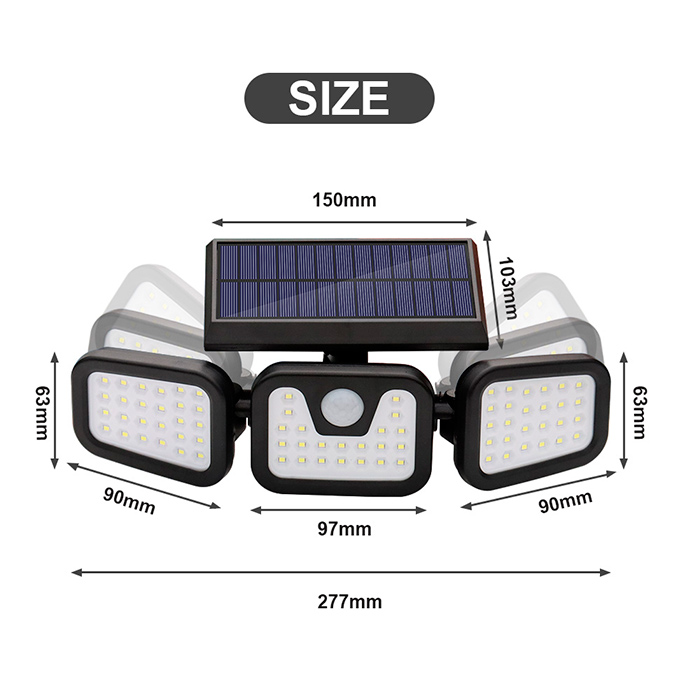 TripleSolar 3-странна слънчева лампа - Image 2